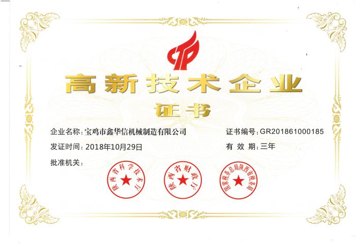 高新技术企业证书(2018-2021)